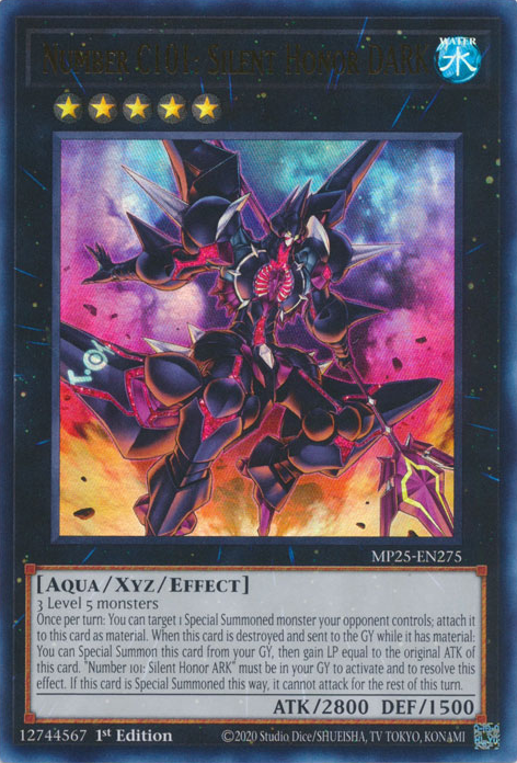 遊戯王 20CP-JPF07 ＣＮｏ.１０１ Ｓ・Ｈ・Ｄａｒｋ Ｋｎｉｇｈｔ Number C101: Silent Honor DARK (anime) - Yugipedia