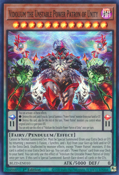 Vidolium the Unstable Power Patron of Unity - Yugipedia