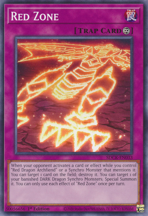 red cards yugioh : HSRD-EN023 1st Ed Dragon Archfiend Common Card Eyes Black Dragon in your Monster Zone YU-GI-OH! - Hot Red Dragon