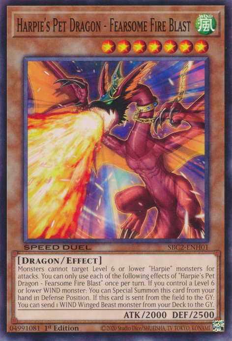 Harpie's Pet Dragon - Fearsome Fire Blast - Yugipedia Harpie's Pet Dragon - Fearsome Fire Blast - Yugipedia