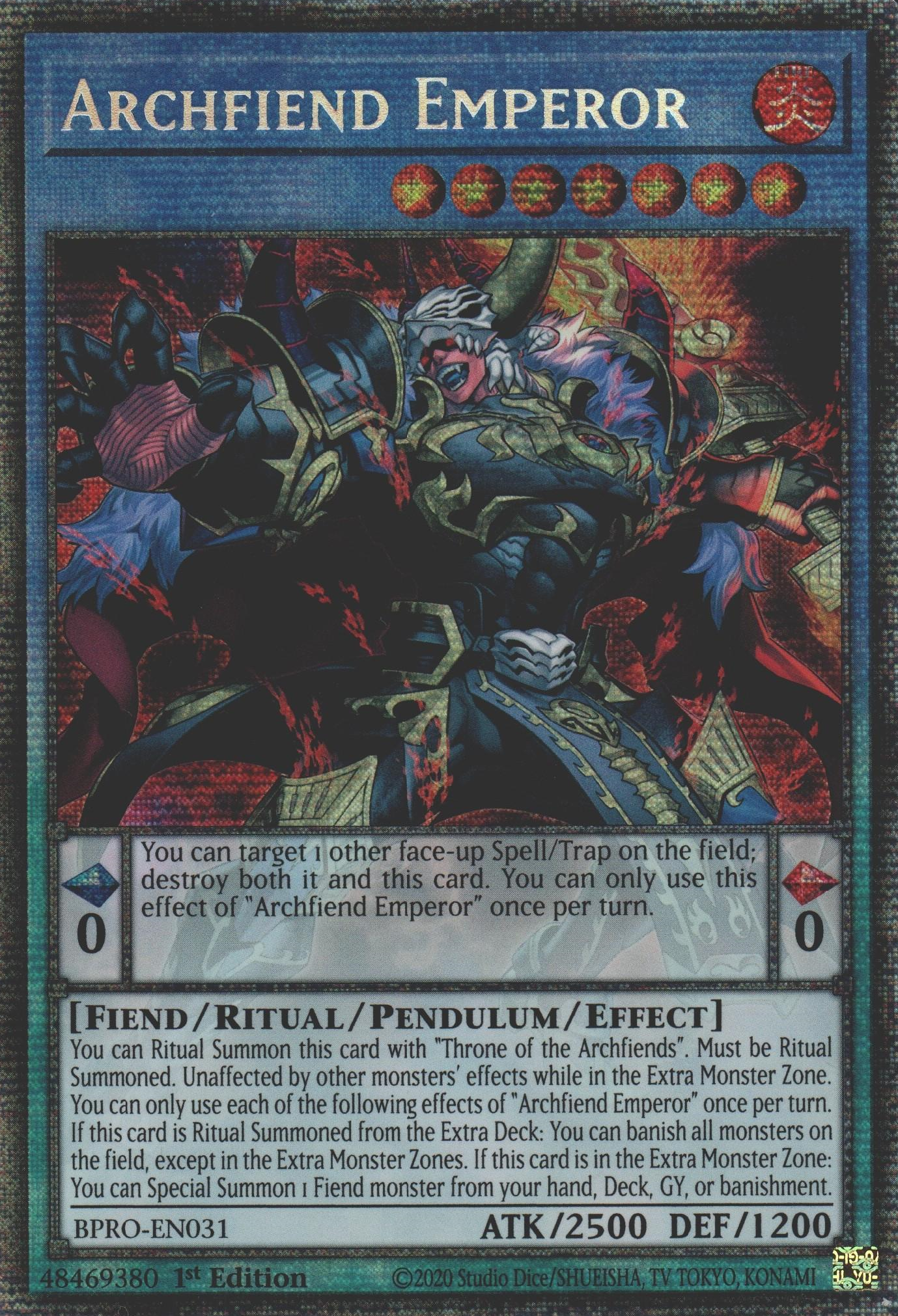 Kaiser der Erzunterweltler (Archfiend Emperor)