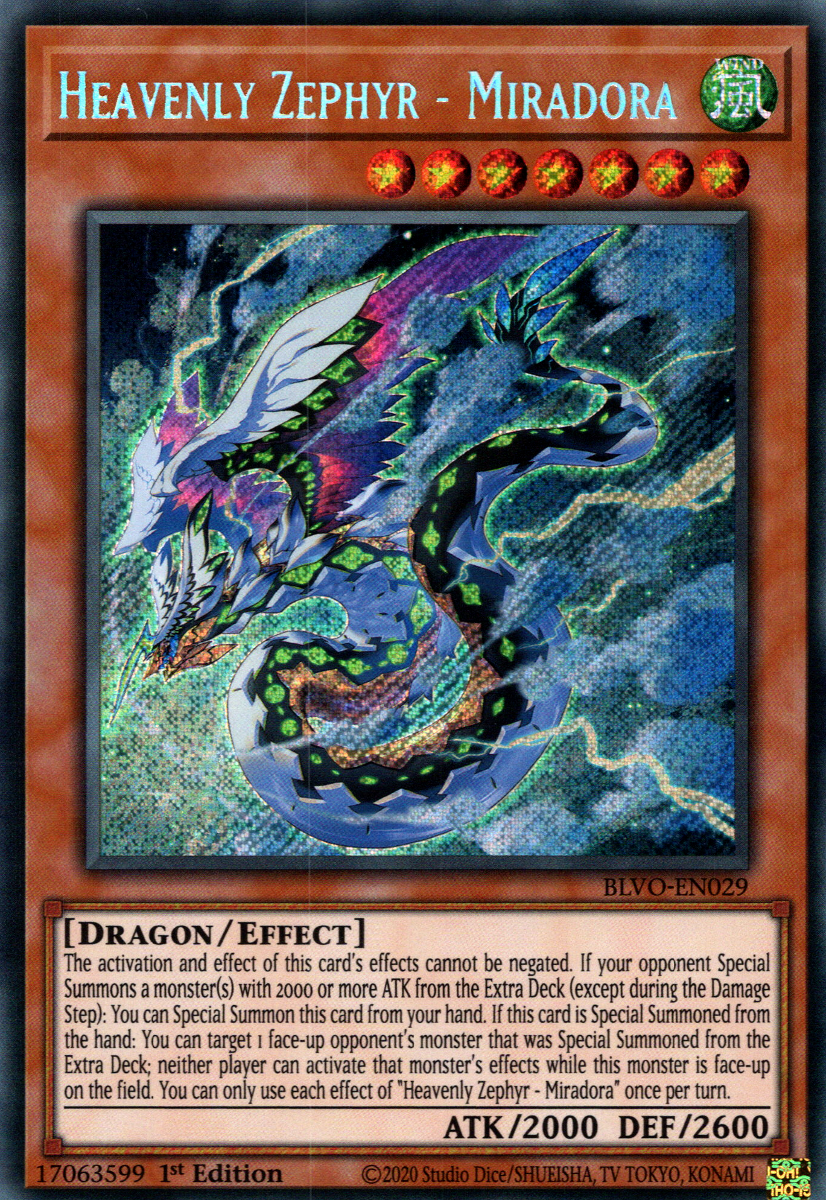 Heavenly Zephyr - Miradora - Yugipedia - Yu-Gi-Oh! wiki