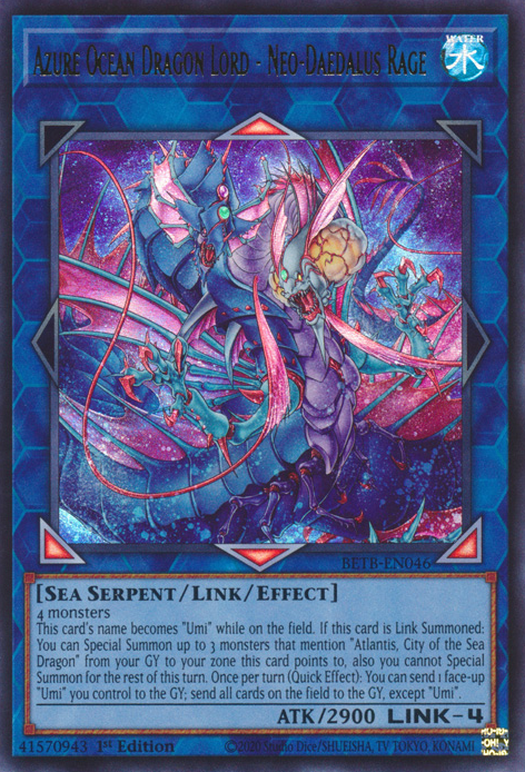 Azure Ocean Dragon Lord - Neo-Daedalus Rage - Yugipedia
