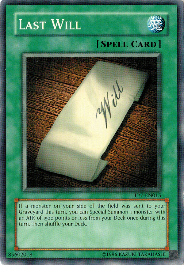 Last Will - Yugipedia