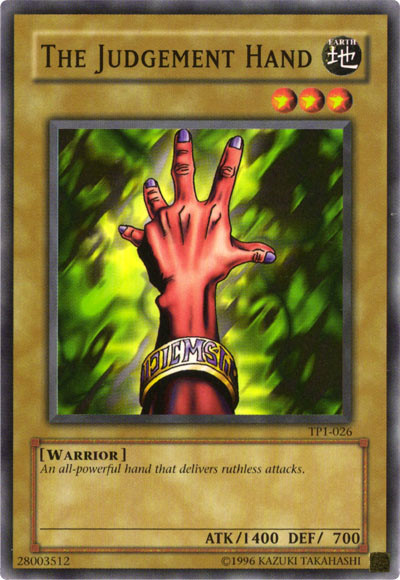 hand on yugioh card YU-GI-OH! - Fire (DRLG-EN046) - Dragons of Legend - 1st Edition The Judgement Hand - Yugipedia