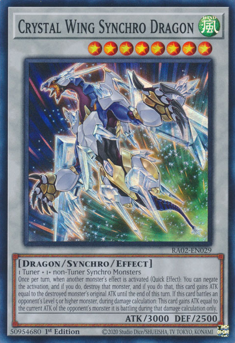 OP13 スーパーレア クリスタルウィング・シンクロ・ドラゴン 水晶翼同步龙 Crystal Wing Synchro Dragon - Yugipedia