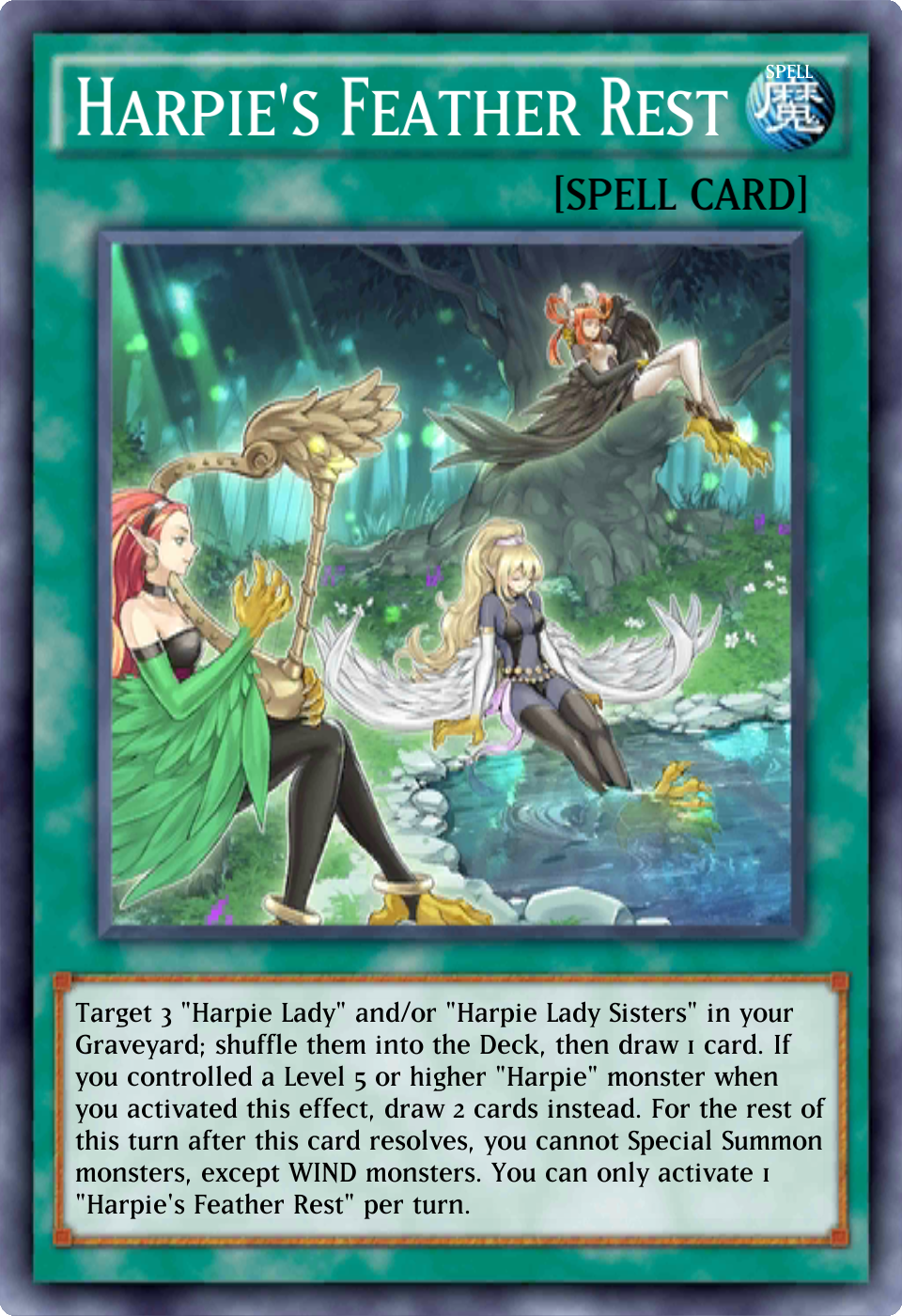 LED4-EN004 Ultra Rare 1st Edition Near Mint!! Yugioh Harpies Feather Rest
