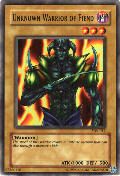 Unknown Warrior Of Fiend Yugipedia Yu Gi Oh Wiki