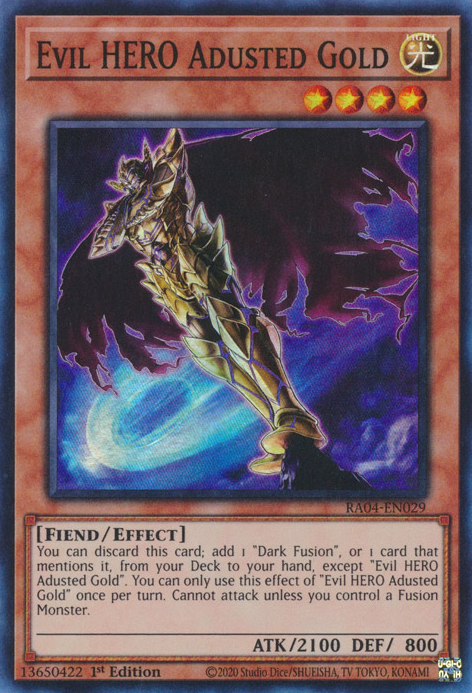 Evil HERO Adusted Gold - Yugipedia
