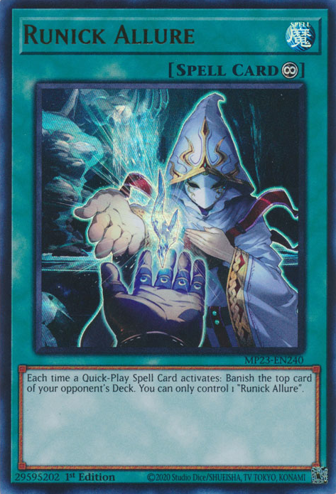 runick cards yugioh Game Crave Tournament Store - Tip (MP23-EN241) skip your next Battle Phase after this card resolves Runick Fountain - Tactical Masters