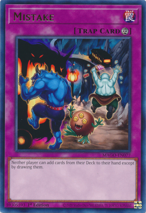 yugioh mistake card YU-GI-OH! - (MP14-EN177) - Mega Pack 2014-1st Edition Neither player can add cards from their Deck to their hand except by drawing them Yugioh - Mistake - 1st