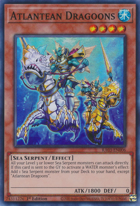 海皇の竜騎隊 Atlantean Dragoons レリーフAP02 EN001 英語版 AP02-EN001 Atlantean Dragoons 海皇の竜騎隊