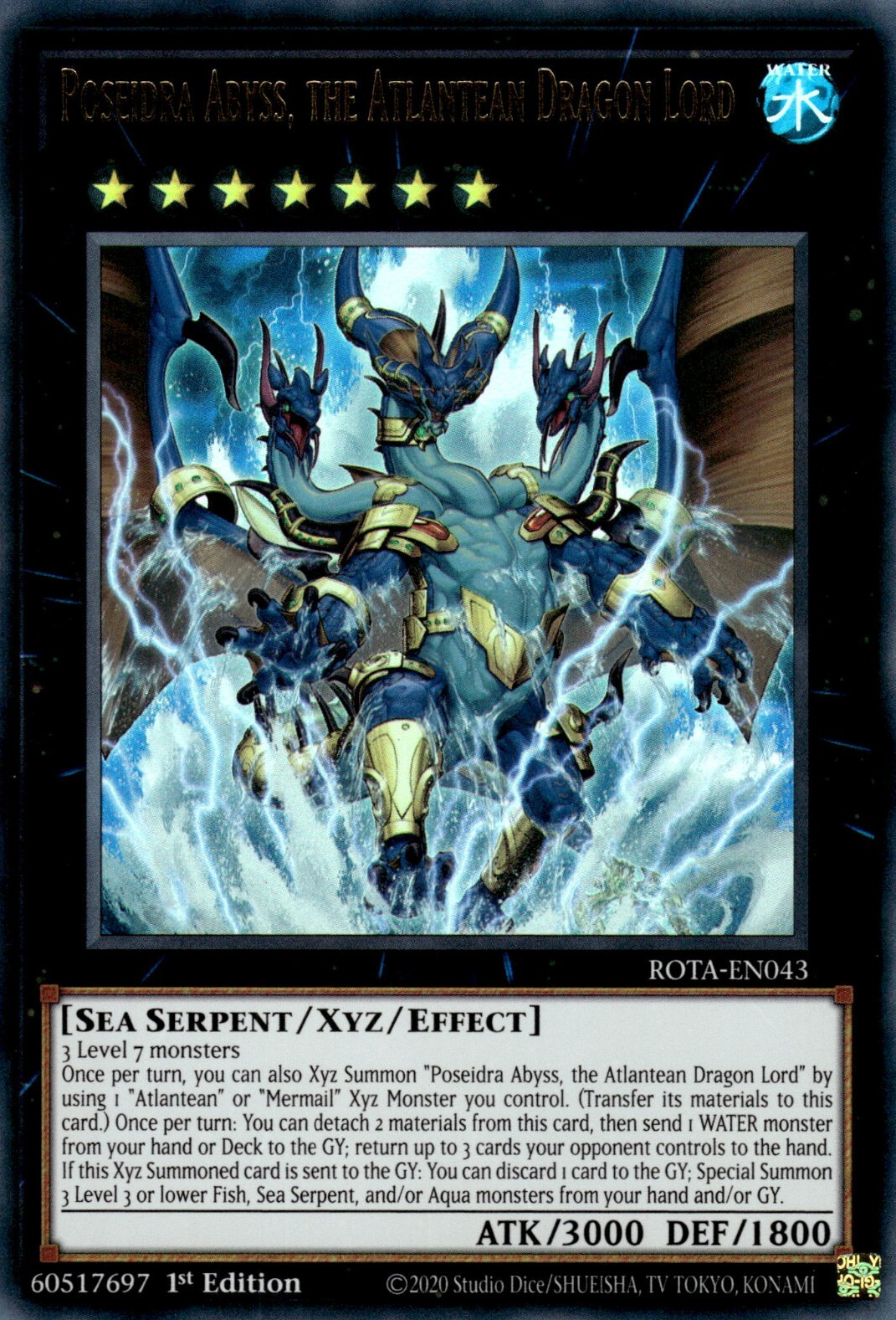 Poseidra Abyss, der atlantische Drachenherrscher (Poseidra Abyss, the Atlantean Dragon Lord)