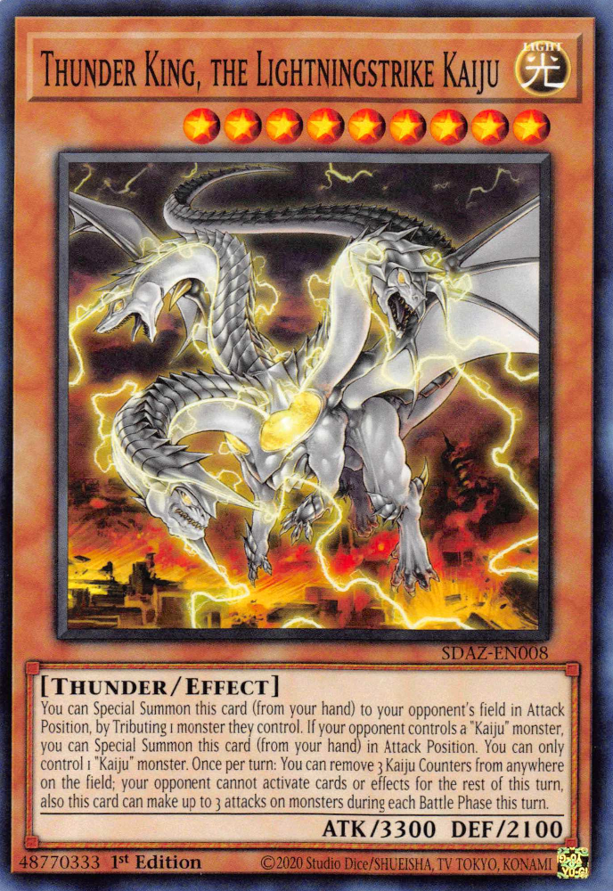 Thunder King, the Lightningstrike Kaiju - Yugipedia Thunder King, the Lightningstrike Kaiju - Yugipedia