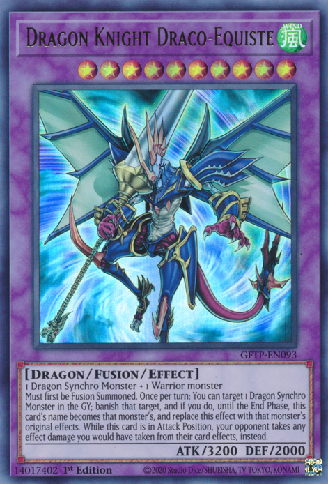 CT07-EN003 MINT Secret Rare Limited Edition Dragon Knight Draco-Equiste