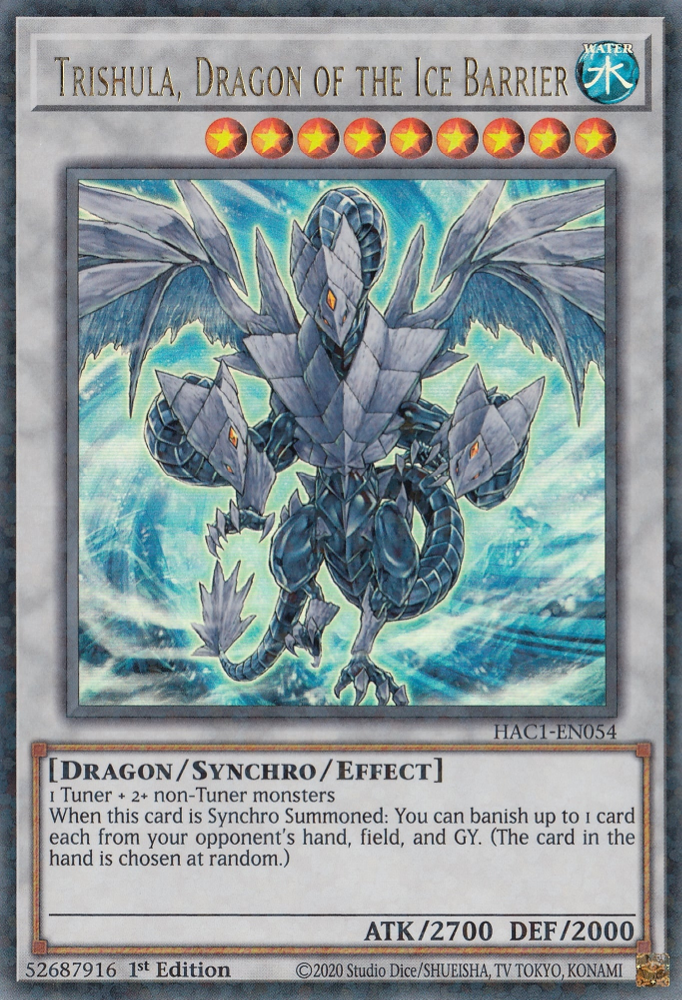 Yu-gi-oh trishula dragon of the ice barrier BLLR-fr060 1st 