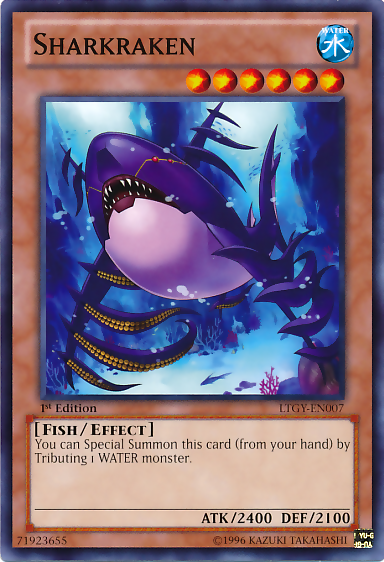 Card yu gi oh shark kraken ltgy-fr007 x 3