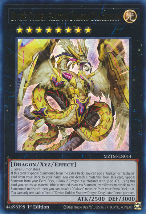Himmlischer goldener Schattendrache Drachgluxion (Divine Golden Shadow Dragon Dragluxion)