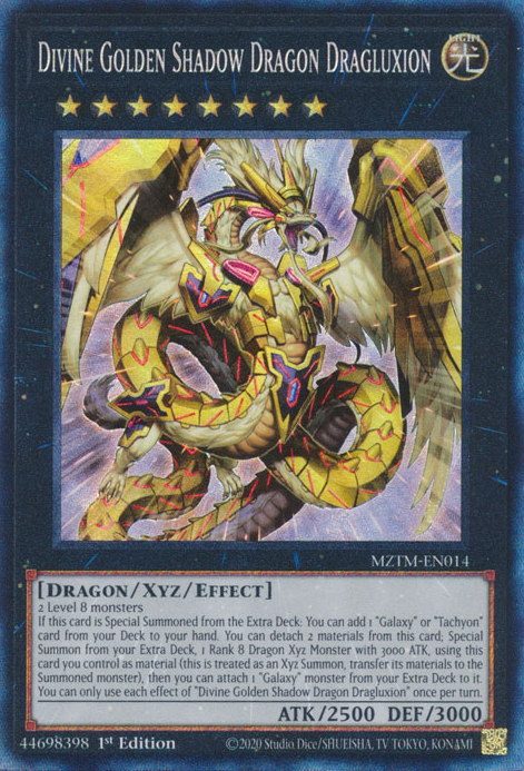 Himmlischer goldener Schattendrache Drachgluxion (Divine Golden Shadow Dragon Dragluxion)