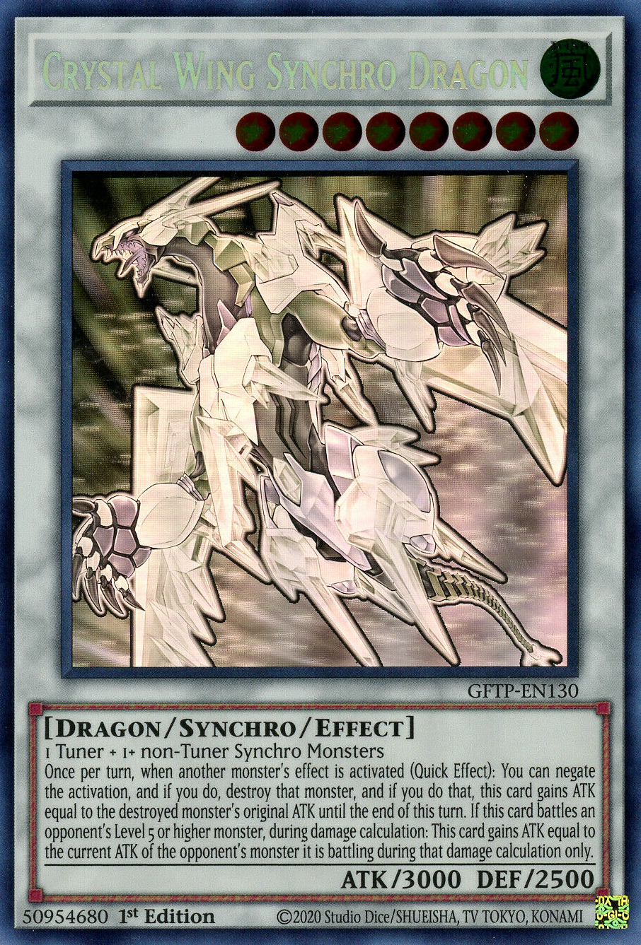Crystal Wing Synchro Dragon Yugipedia Yu Gi Oh Wiki
