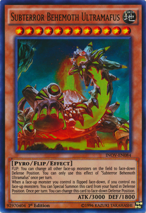 Yu-Gi-Oh Card super rare holo INOV-EN083 SUBTERROR BEHEMOTH STYGOKRAKEN