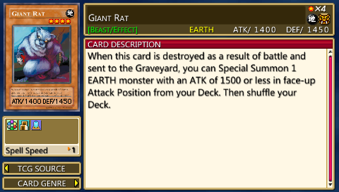 YuGiOh-srl-g079 Giant Rat 