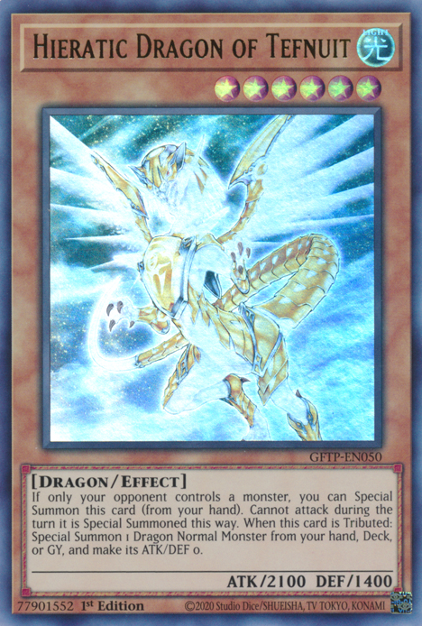 Hieratic Dragon of Tefnuit Yugioh Card Common SDBE-EN010 