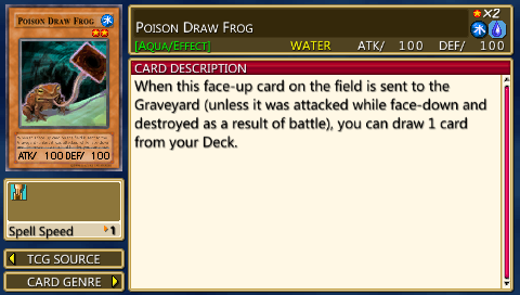 Poison Draw Frog Force 1 Yugipedia Yu Gi Oh Wiki