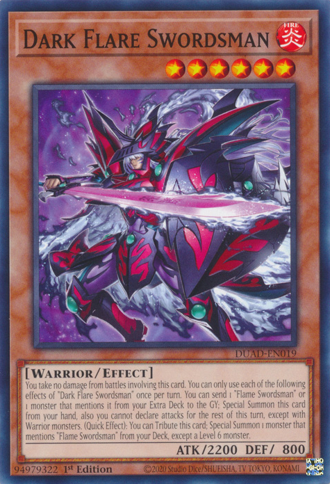 黒の剣士 ブラック・フレア・ソードマン DUAD-JP019 Dark Flare Swordsman - Yugipedia