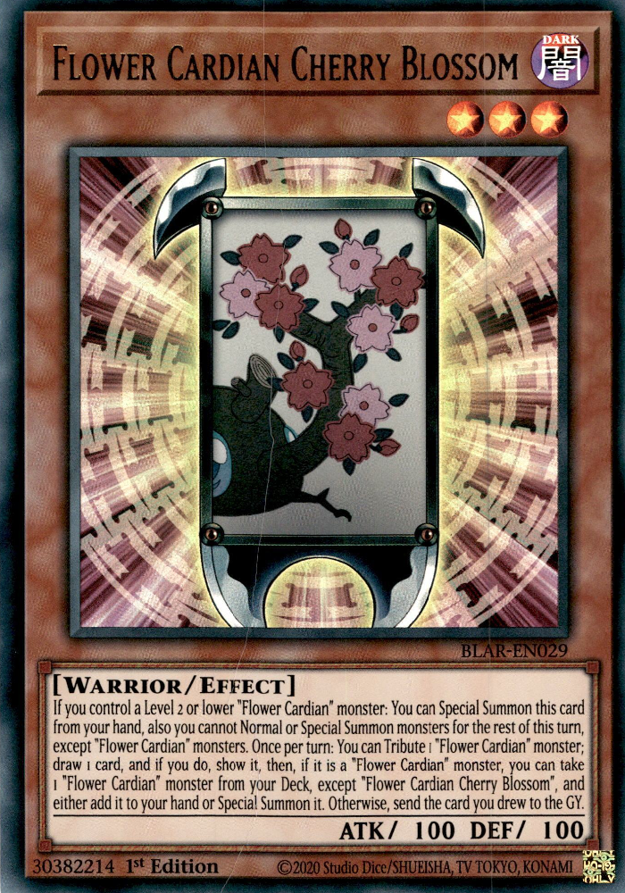 Flower Cardian Cherry Blossom with Curtain RATE-EN012 Yu-Gi-Oh Single/Playset 
