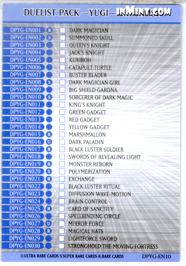Duelist Pack Yugi Checklist - Yugipedia Duelist Pack Yugi Checklist - Yugipedia