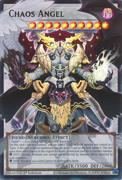 遊戯王OCG デュエルモンスターズ ATK/1000 DEF/2800 Chaos Angel - Yugipedia