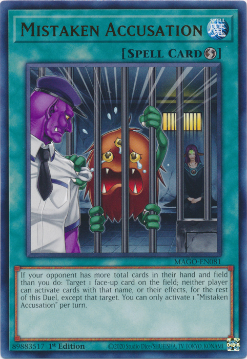 Mistaken Accusation - Yugipedia Mistaken Accusation - Yugipedia