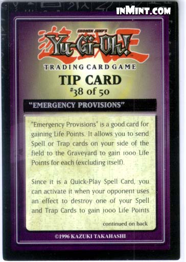 Emergency Provisions SDPD-EN031 X 3 1st Mint YUGIOH Cards 