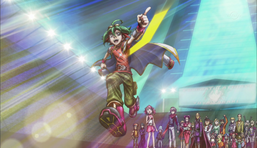 Yuya heads off for his next Duel.