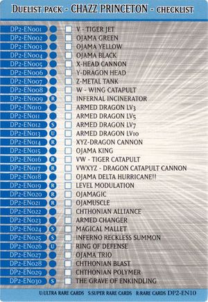 yugioh gx chazz deck list Complete Custom for Yu-Gi-Oh! Chazz dueling deck in Yu-Gi-Oh!