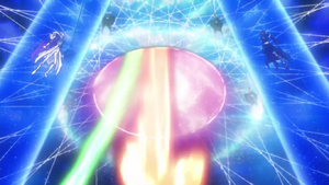 A Pendulum Summon in Yu-Gi-Oh! ARC-V
