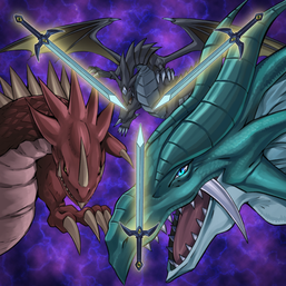 Clockwise, from top: "The Fang of Critias", "The Eye of Timaeus", and "The Claw of Hermos" in the artwork of "Legend of Heart"