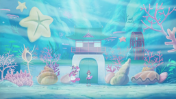 Allie with "Aquaactress Guppy" while "Aquarium Set" and "Aquarium Stage" are active