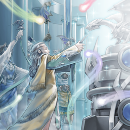 From left to right: "Priestess", "Sage", "Master" and "Protector with Eyes of Blue" in the artwork of "Mausoleum of White"