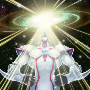 "Elemental HERO Neos" performing a Contact Fusion in the artwork of "Miracle Contact"