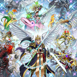 All ten of the "Zefra" monsters in the artwork of "Chosen of Zefra".