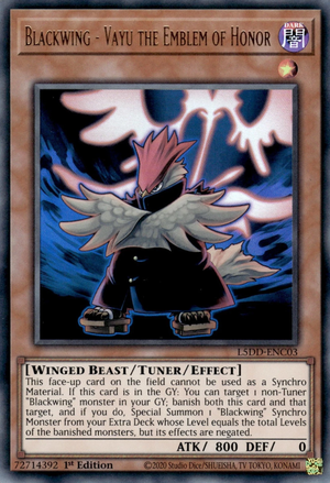 遊戯王 Blackwing Vayu 2枚セット　ヴァーユ Blackwing - Vayu the Emblem of Honor - Yugipedia