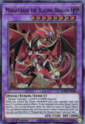 Masquerade The Blazing Dragon Yugipedia Yu Gi Oh Wiki