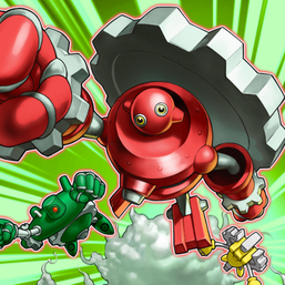 "Green Gadget", "Red Gadget" and "Yellow Gadget" in the artwork of "All-Out Attacks"