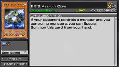 B E S Assault Core Force 5 Yugipedia Yu Gi Oh Wiki