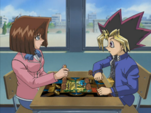 Téa and Yugi playing Capsule Monsters.png