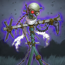 "Scrap-Iron Scarecrow", the first card of the series and inspiration for the other ones