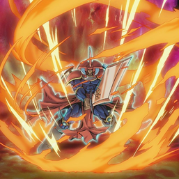 "Flame Swordsman" in the artwork of "Flame Wall"