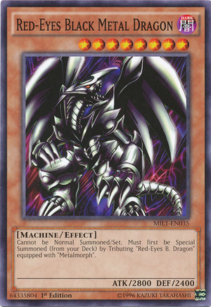 thumbnail image 2 of Red-Eyes Black Metal Dragon - QCLP-JP005 - Secret Rare - Japanese Yu-Gi-Oh! TCG - Quarter Century Limited 2 of 5